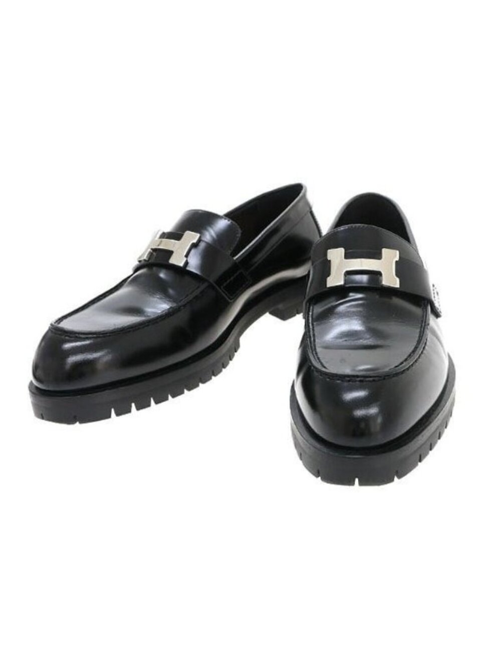 Hermes Moccasin Faubourg Loafers Black